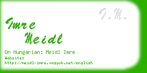 imre meidl business card